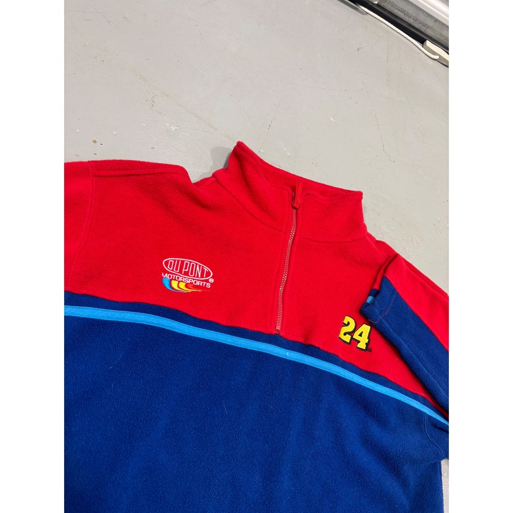 Winners Circle DuPont Motorsports Jeff Gordon 24 Fleece Pullover Red Blue Mens L